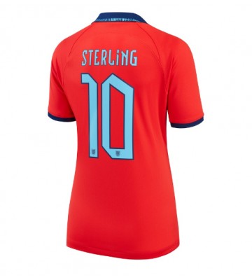 England Raheem Sterling #10 Replica Away Stadium Shirt for Women World Cup 2022 Short Sleeve